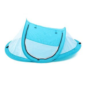 Blue - Portable Baby Travel Bed Toy Tent Portable Baby Beach Tent UPF 50+ Sun Shelter Folding Outdoor Chid Travel Bed Mosquito Net Toy