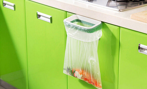 [variant_title] - 1PC Cupboard Door Back Trash Rack Storage Garbage Bag Holder Hanging Kitchen Cabinet Hanging Trash Rack OK 0260