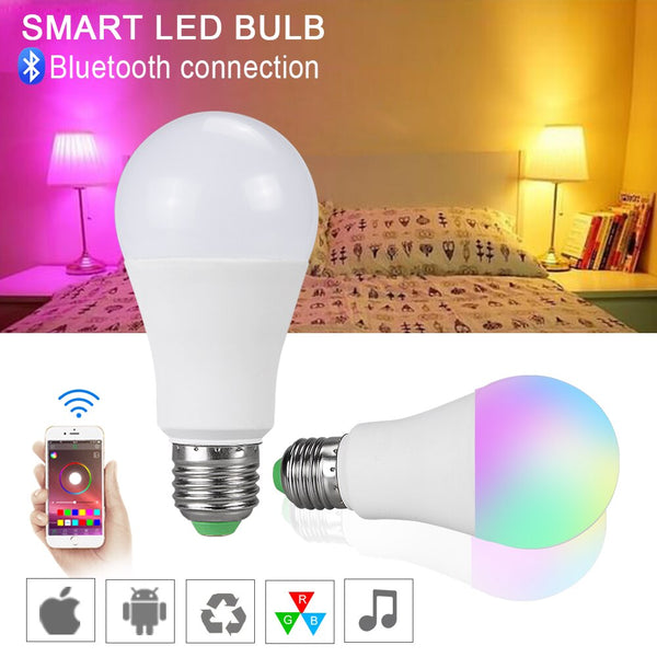 [variant_title] - EeeToo RGB Bluetooth Smart LED Bulb E27 15W/20W APP Music Voice Control Smart Lighting Lamp Multiple Colors LED Light for Home