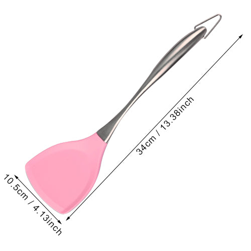 Pink Spatula A - Pink Silicone Cooking Tools Stainless Steel Handle Kitchenware Dinnerware Tableware Heat Resistant Kitchen Utensils Accessories