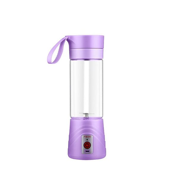 Purple - Portable Chargeable Blender Glass Juicer Cup Electric Bottle Mixer Blender Cup for Study Camping Travelling