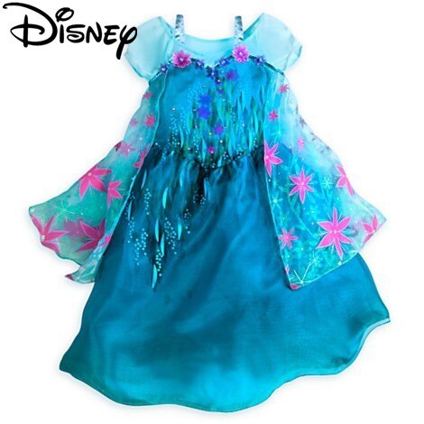 1-691 / 10T - Disney Frozen snow queen elsa baby girls Cosplay Costume princess anna Kids clothes Halloween Christmas carnival infant dress