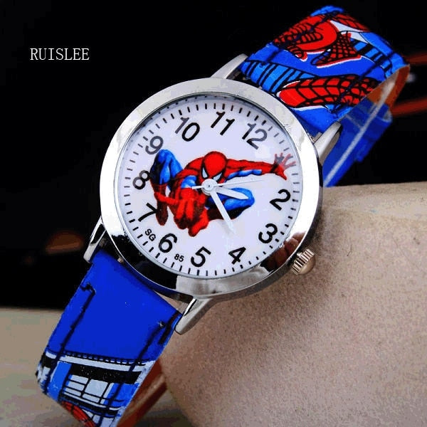 [variant_title] - Ruislee Hot Sale SpiderMan Watch Cute Cartoon Watch Kids Watches Rubber Quartz Watch Gift Children Hour reloj montre relogio