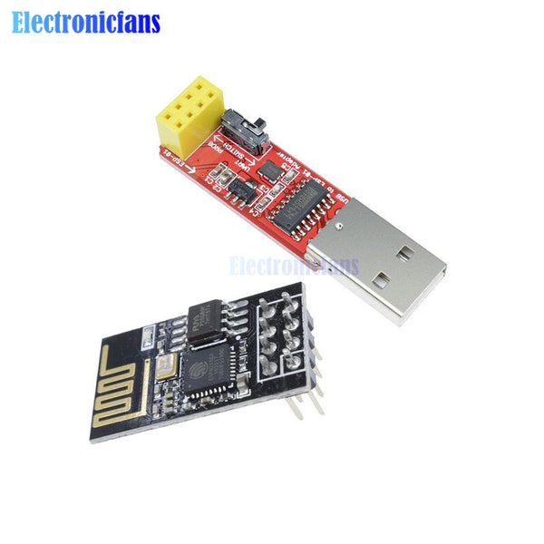 USB WITH ESP-01S - CH340 USB to ESP8266 Serial ESP-01 ESP-01S ESP01 ESP01S Wireless Wifi Developent Board Module for Arduino Programmer Adapter