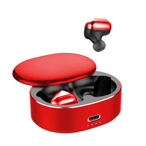 Red - AirBuds Bluetooth Earphones 5.0 True Wireless Bluetooth Earbuds Stereo Sports Earphone Bluetooth Headset For Xiaomi samsung