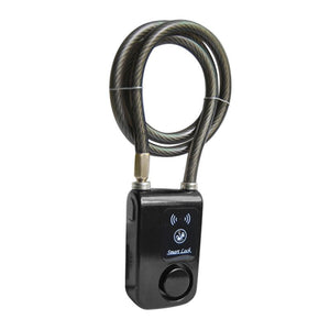 Black APP Controll - Waterproof Smart Bluetooth Lock Automatic Alarm Mobile Phone APP Unlocking Keyless for Bike/ Motorcycle/ Gate Lock