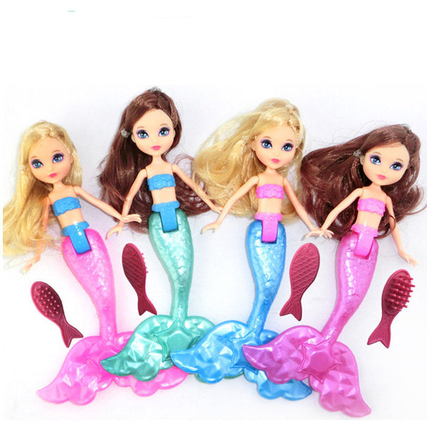 2 / 15-30cm - Hot Baby Girls Doll Swimming Mermaid Doll Kid Girls Toy Bath Swimming pool With Comb 1PCS Color Random