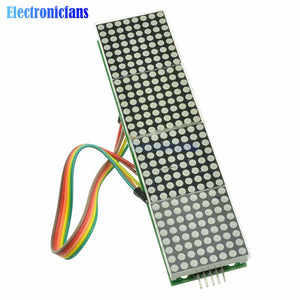 [variant_title] - MAX7219 LED Microcontroller 4 In 1 Display with 5P Line Dot Matrix Module 5V Operating Voltage for Arduino 8x8 Dot Matrix Common