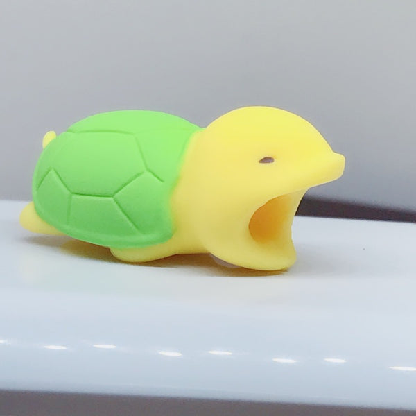 Tortoise - 1pcs kawaii Cable Bite Animal iphone Protector Shaped Winder Dog Bite Phone Accessory Prank Toy Funny
