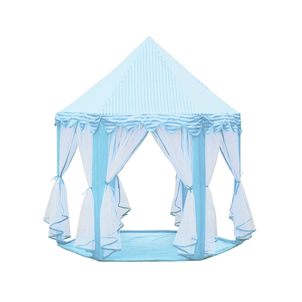 Black - Girl Princess Pink Castle Tents Portable Children Outdoor Garden Folding Play Tent Lodge Kids Balls Pool Playhouse Kid  House