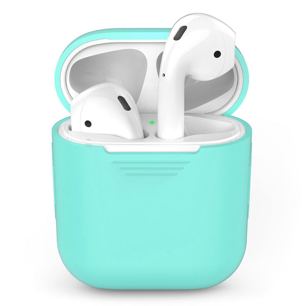 Green - 1PCS TPU Silicone Bluetooth Wireless Earphone Case For AirPods Protective Cover Skin Accessories for Apple Airpods Charging Box