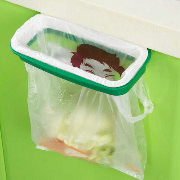 [variant_title] - Plastic Attach-A-Trash Hanging Trash Bag Holder Kitchen Bathroom Tool