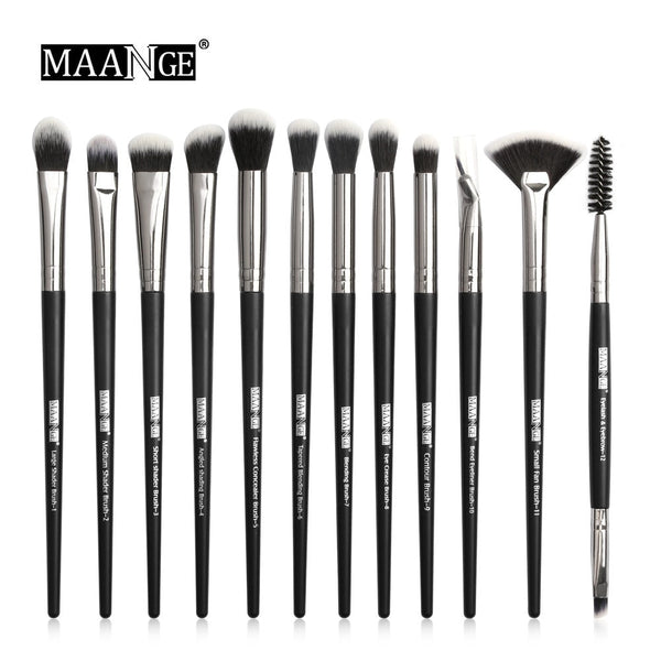 12PCS HY - MAANGE  New Make Up Brushes 3-12 PCS Professional Blending Eyeshadow Eyebrow Brush For Makeup Beauty Set