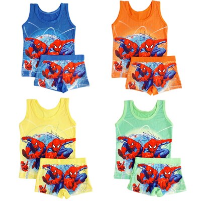 color sent randomly-691 / 10 - 2019 summer Kids clothes boy spiderman set Children set girls elsa set girl Casual Milk Silk princess vest+short Pants 7 styles