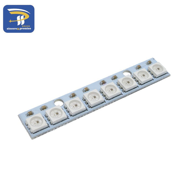 [variant_title] - 8 channel WS2812 WS2812B WS 2811 5050 RGB LED Lamp Panel Module 5V 8 Bit Rainbow LED Precise for Arduino