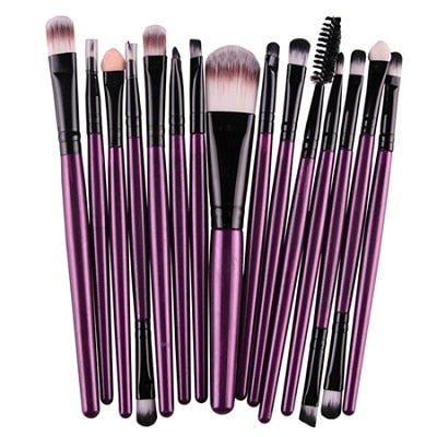 BU2-12 - MAANGE 15/18 Pcs Professional Makeup Brushes Set Comestic Powder Foundation Blush Eyeshadow Eyeliner Lip Make up Brush Tools