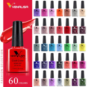 [variant_title] - CANNI Nail Gel Polish High Quality Nail Art Salon Tips 60 Hot Sale Color 7.5ml VENALISA Soak off Organic UV LED Nail Gel Varnish