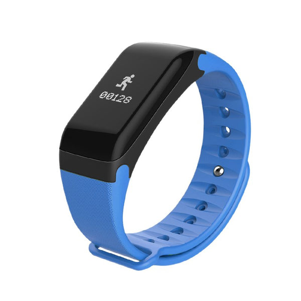 Blue - Smart Watch F1 Blood Oxygen Blood Pressure Band Fitness Sport Bracelet Heart Rate Monitor SMS Reminder Smart Watch Men Women