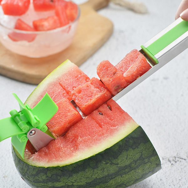 [variant_title] - Newest Watermelon Cutter Windmill Shape Plastic Slicer For For Cutting Watermelon Power Save Cutter Stainless Steel Tools K20