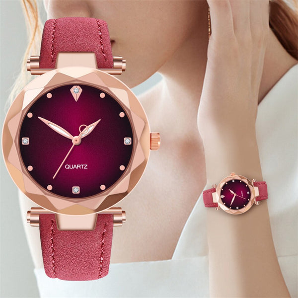 [variant_title] - New Hot Sale Ladies Watch Women's Casual Leather Crystal Dial Quartz Wrist Watches Relogio Feminino Clock Gift For Women 3
