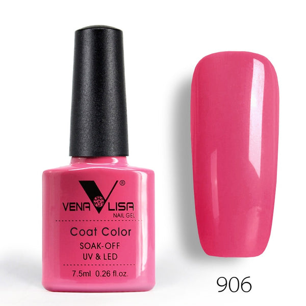 906 - New Free Shipping Nail Art Design Manicure Venalisa 60Color 7.5Ml Soak Off Enamel Gel Polish UV Gel Nail Polish Lacquer Varnish