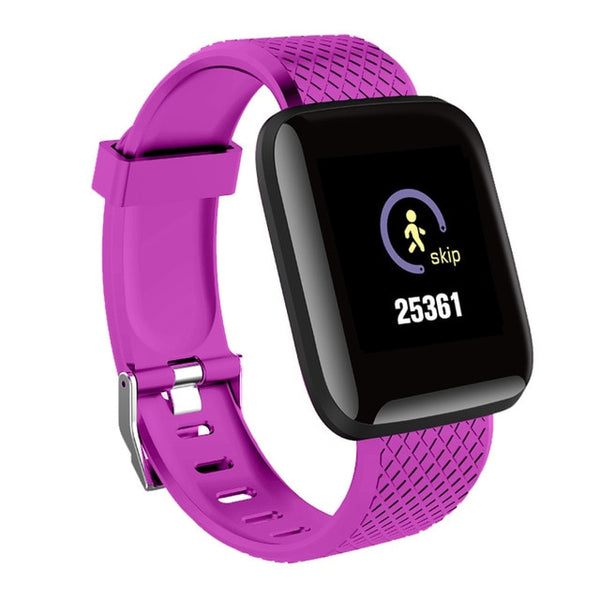 purple - GEJIAN Smart Watch Men Blood Pressure Waterproof Smartwatch Women heart rate monitor fitness watch Sport For Android IOS