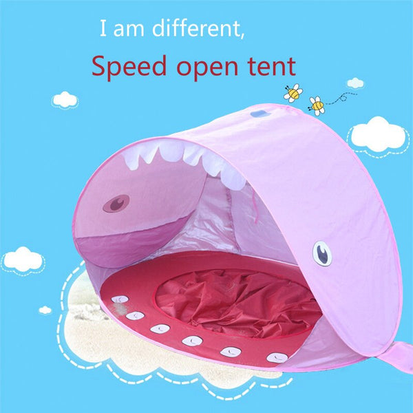 [variant_title] - Shark Shape Play Tent Beach Tent UV-protecting Speed Open Baby   Sunshelter with Pool Kids Outdoor Toys Camping Sunshade Awning
