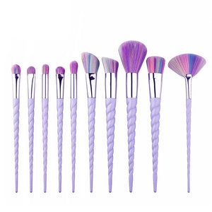 [variant_title] - 10pcs Unicorn Makeup Brush Set Foundation Powder Eye shadow Make Up Brushes Beauty Makeup Cosmetic Tools pincel maquiagem