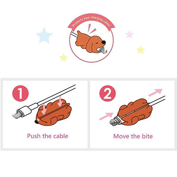 [variant_title] - 1 pcs Animal Cable bites Protector for Iphone protege cable buddies cartoon Cable bites kabel diertjes Phone holder Accessory