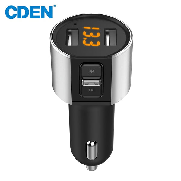 [variant_title] - Bluetooth FM Transmitter Car MP3 Modulator Handsfree Bluetooth Car Kit Cigarette Lighter Dual USB Bluetooth car Free Shipping