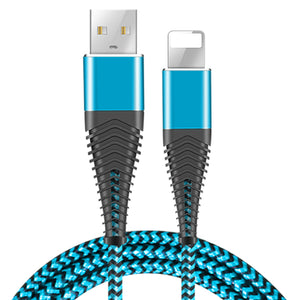 Blue / 0.5m - Coolreall USB Cable for iPhone Xs max Xr X 8 7 6 plus 6s 5 s plus iPad 2.4A Fast Charging Cable Cord Mobile Phone Usb Data Cable