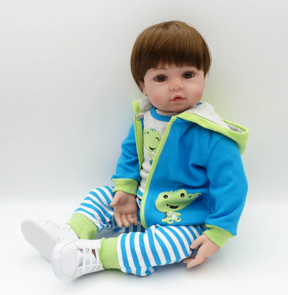 [variant_title] - Babies reborn doll 47 cm new handmade silicone reborn baby Lifelike adorable boy Bonecas girl kid silicone menol lol doll