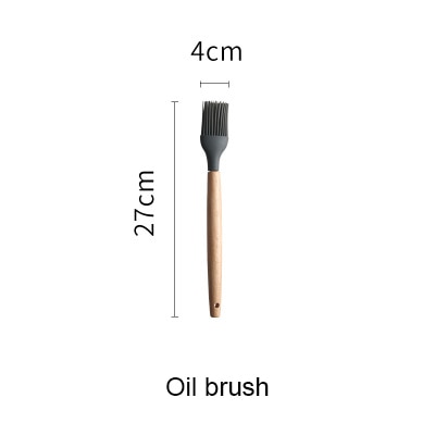 oil brush - Silicone Spatula Heat-resistant Soup Spoon Non-stick Special Cooking Shovel Kitchen Tools