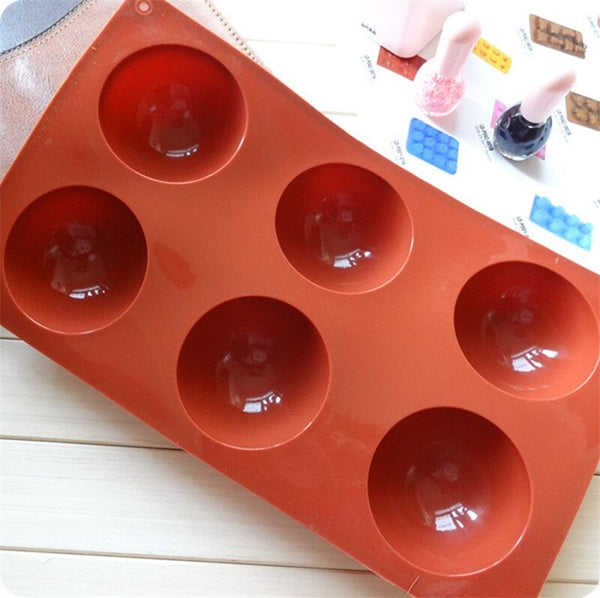[variant_title] - 3size Hemispheres Shape Silicone Mold for Chocolate Candy Ice Cube Maker Molds for Baking Biscuit Cake Tools Candy Mold