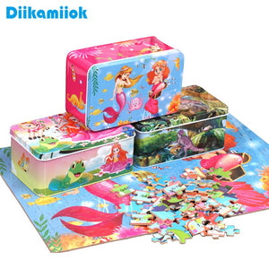 [variant_title] - New 200 Pieces Wooden Puzzle Mermaid Pattern Wood Jigsaw Puzzles Toy Kids Educational Learning Toys for Christmas Gift DK-M110