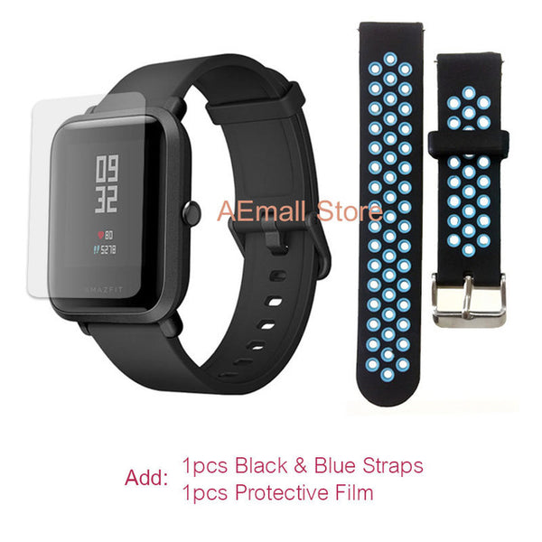 Blue.Film - English Version Xiaomi Amazfit Bip Smart Watch Men Huami Mi Pace Smartwatch For IOS Android Heart Rate Monitor 45 Days Battery