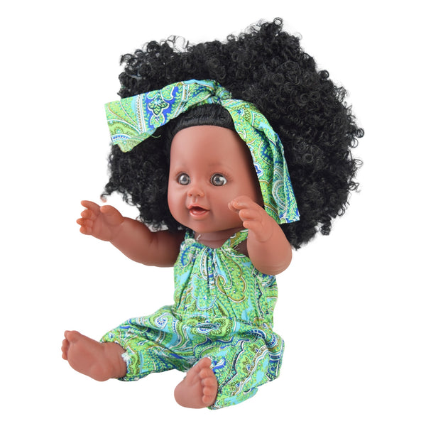 [variant_title] - black  baby dolls pop green African! 12inch  lol reborn silicone vinyl 30cm newborn poupee boneca baby soft toy girl kid todder