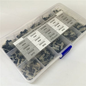 Default Title - 15Values x40 600pcs TO-92 Transistor Assortment Assorted Kit 2N2222 2N3904 2N3906 2N5088 2N5089 2N7000 MPSA42 MPSA92 etc