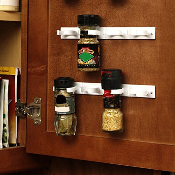 [variant_title] - 2/4 Layers Spice Organizer Rack Lightweight Wall Cabinet Door Hanging Kitchen Accessories Seasoning Bottle Holder