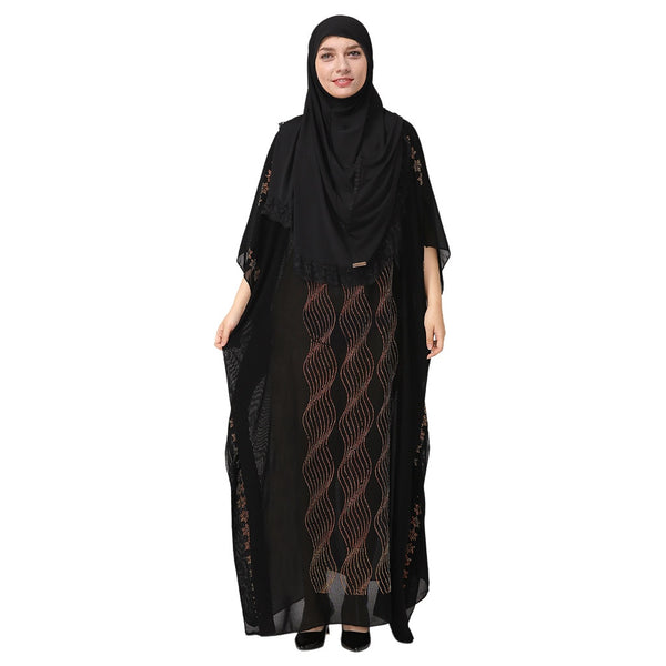 [variant_title] - National Style Dubai Abaya Women Muslim Dress Loose Abaya Kaftan Turkish Muslim Women Long Dress Turkish Islam  Muslim Dress A