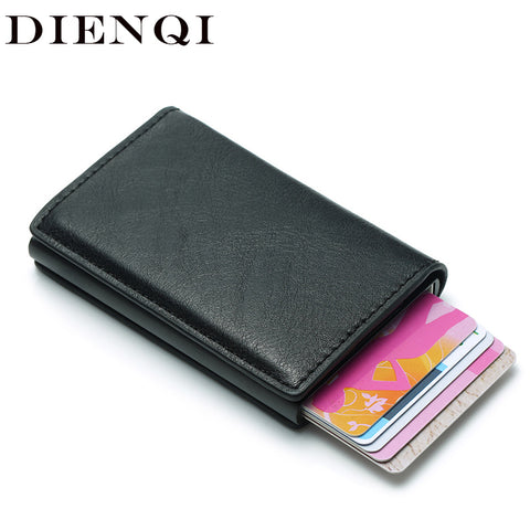 [variant_title] - DIENQI Rfid Card Holder Men Wallets Money Bag Male Vintage Black Short Purse 2019 Small Leather Slim Wallets Mini Wallets Thin