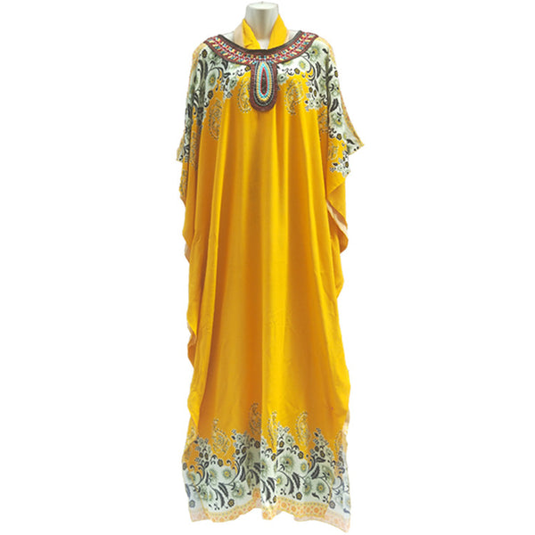 4 / One Size - Uniform size 142cm length New Fashion Big ABAYA Women's Wear Muslim rayon Cotton Prayer Robe