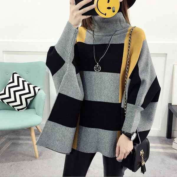 2019 Women Pullover Female Sweater Fashion Autumn Winter Plus Size Shawl Warm Casual Loose Knitted Tops