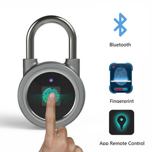 Default Title - Keyless Mini Fingerprint Lock Bluetooth Lock Electronic lock Waterproof Unlock Padlock Door Lock For Mobile Phone App