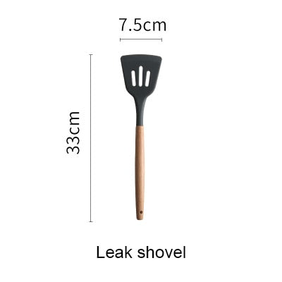 leak shovel - Silicone Spatula Heat-resistant Soup Spoon Non-stick Special Cooking Shovel Kitchen Tools