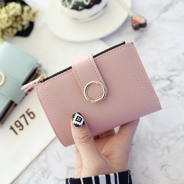 [variant_title] - Women Wallets Small Fashion Brand Leather Purse Women Ladies Card Bag For Women 2018 Clutch Women Female Purse Money Clip Wallet