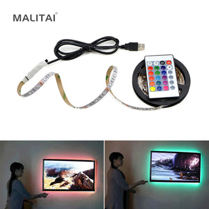 USB LED Strip lamp 2835SMD DC5V Flexible LED light Tape Ribbon 1M 2M 3M 4M 5M HDTV TV Desktop Screen Backlight Bias lighting