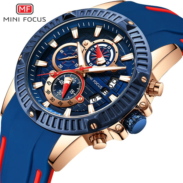 [variant_title] - MINIFOCUS Fashion Men's Wristwatch Quartz Watch Men Waterproof Silicone Sport Wrist Watches Men Luxury Brand Relogio Masculino