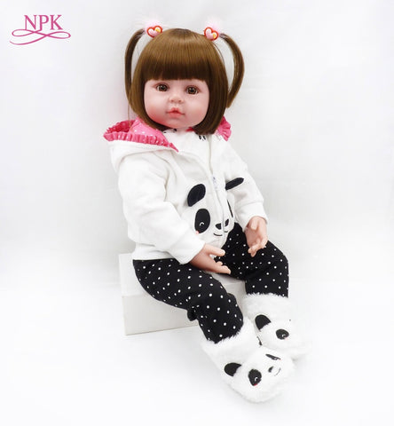 [variant_title] - NPK 48cm reborn baby toy dolls soft silicone vinyl reborn baby girl dolls bebes reborn bonecas play house toys child plamates