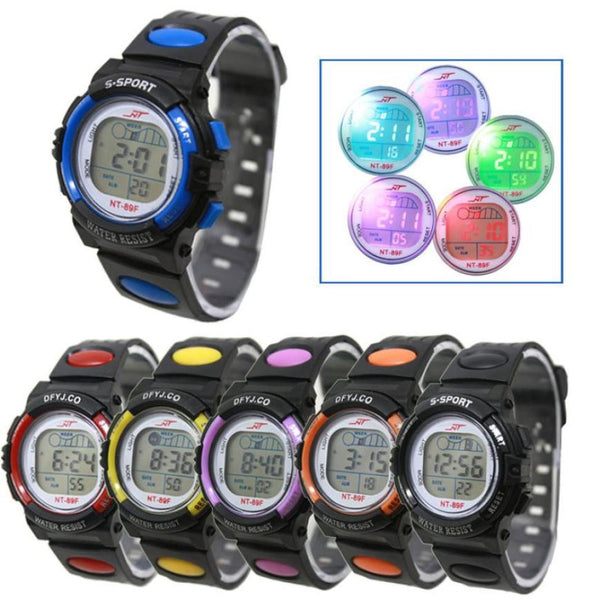 [variant_title] - Timezone #501 Waterproof Sport Student Children Watch Kids Watches Clock Child LED Digital Wristwatch Electronic children gift